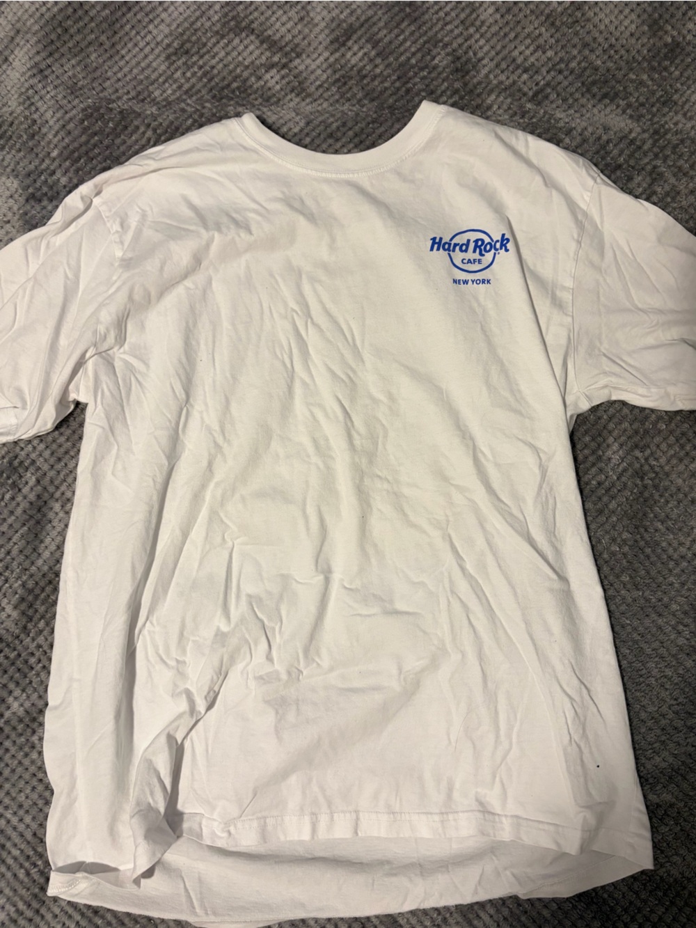 Hard Rock Cafe White Tee with Small Black Logo
